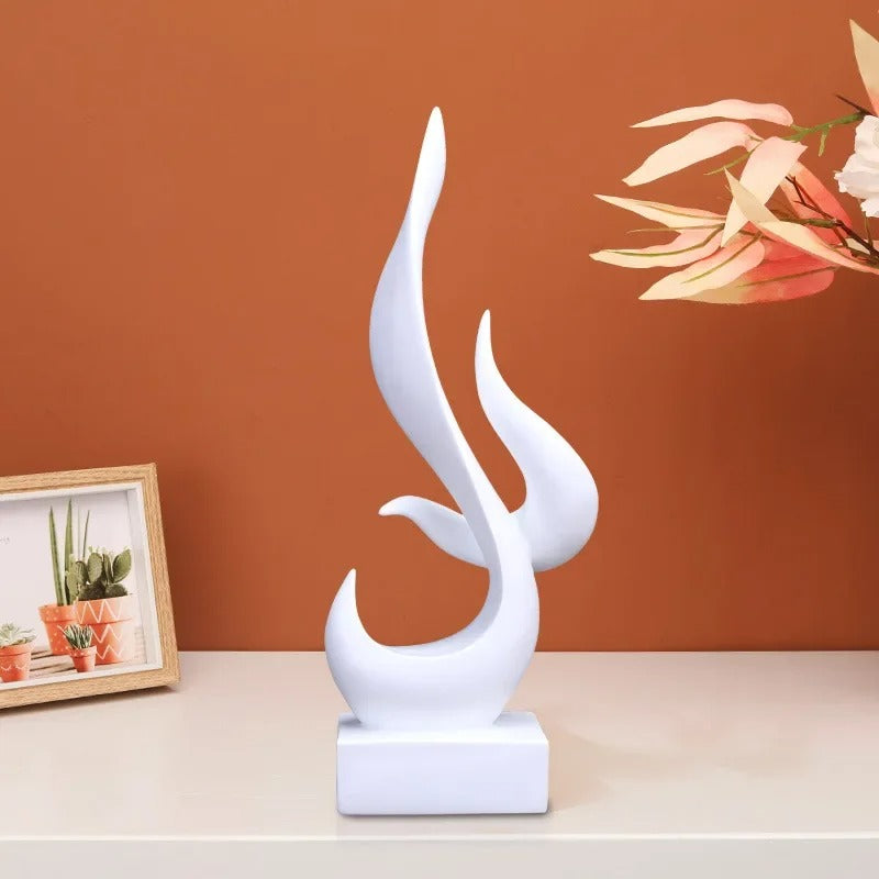 Abstract Flame Bird Sculpture