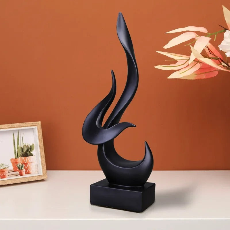 Abstract Flame Bird Sculpture