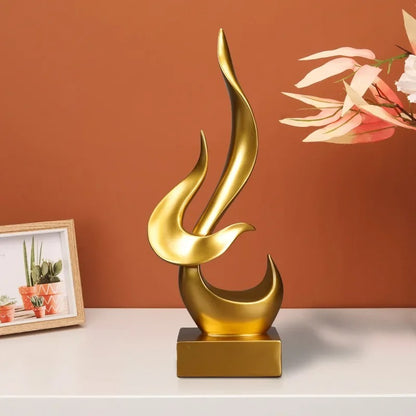 Abstract Flame Bird Sculpture