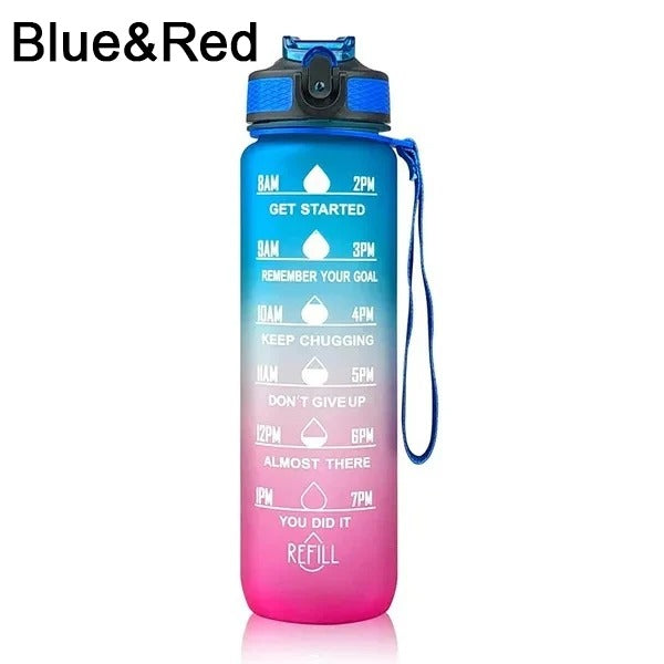 Motivational Time-Marked Water Bottle